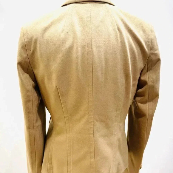 INC Women Long Sleeve Button Down Collared Lined Brown Career Jacket Size 6 - Picture 8 of 13